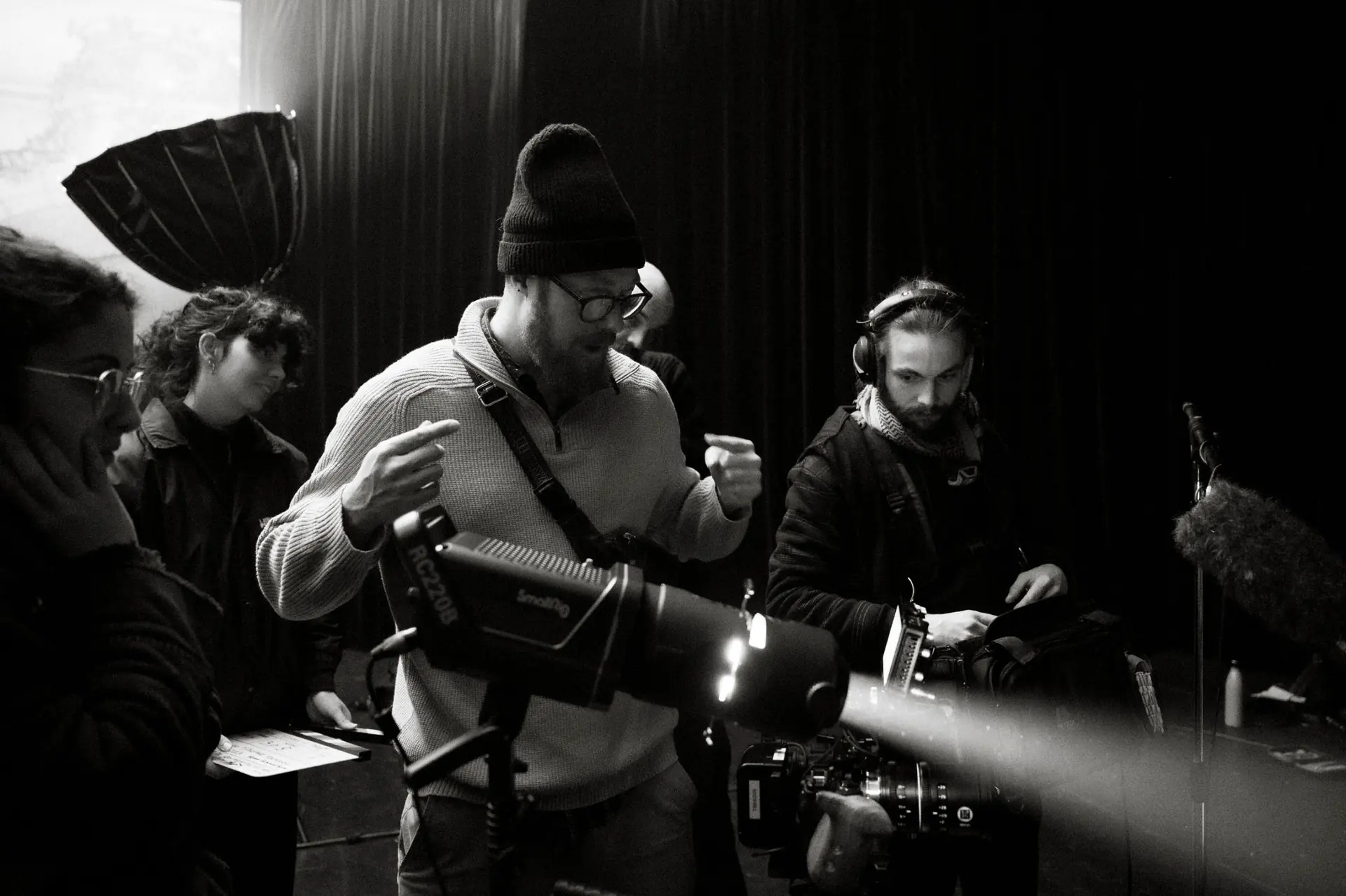 Timothée Fournol et son équipe en tournage